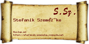 Stefanik Szemőke névjegykártya